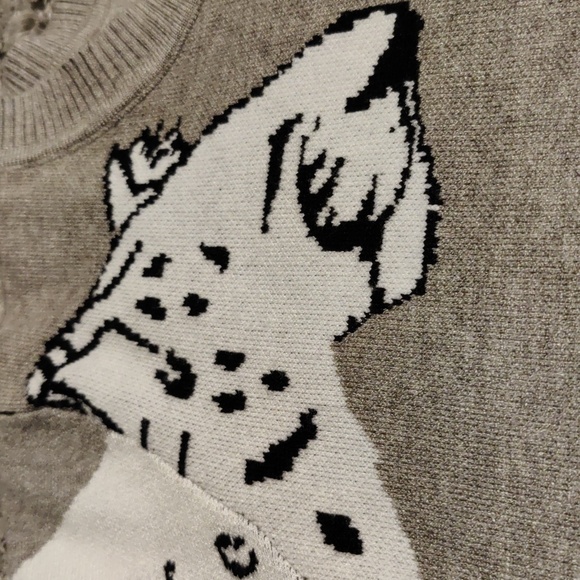 Minkpink Snow Leopard sweater Large - Picture 3 of 7